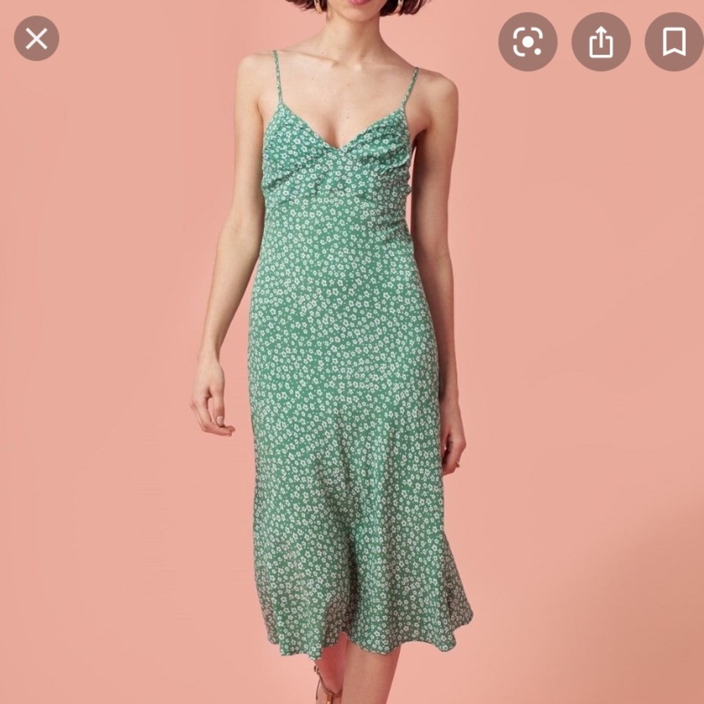Rouje Gigi Dress in green. Size 34 (US 0/2).